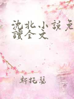 沈北小说免费阅读全文