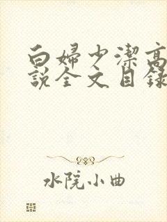 白妇少洁高义小说全文目录