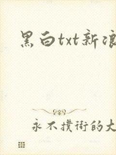 黑白txt新浪