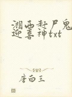 湘西赶尸鬼事之迎喜神txt