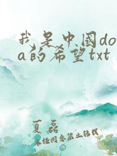 我是中国dota的希望txt