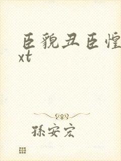 臣貌丑臣惶恐txt