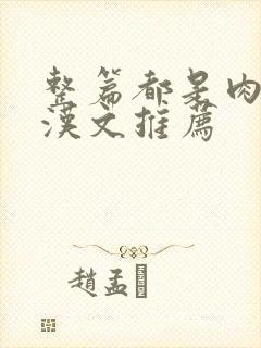 整篇都是肉的糙汉文推荐