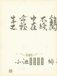 生命中不能承受之轻在线阅读