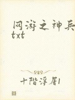 网游之神兵利器txt
