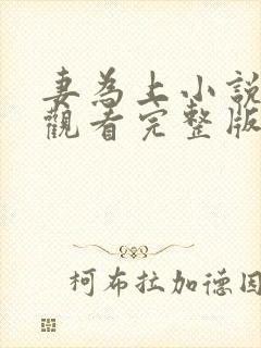 妻为上小说免费观看完整版笔趣阁