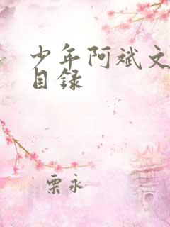 少年阿斌文说读目录