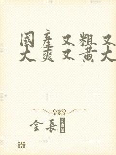 国产又粗又猛又大爽又黄大爷