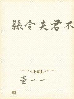 县令夫君不升堂