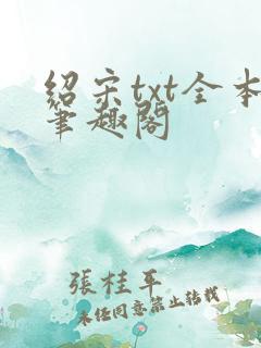 绍宋txt全本笔趣阁