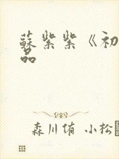 苏紫紫《初》作品