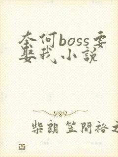 奈何boss要娶我小说