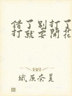 错了别打了 再打就要开花了