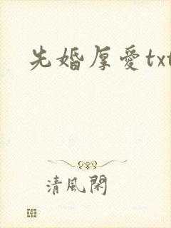 先婚厚爱txt