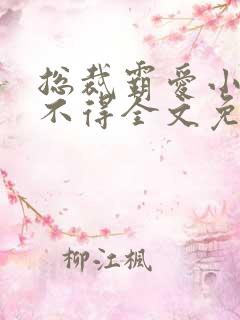 总裁霸爱小妻惹不得全文免费阅读