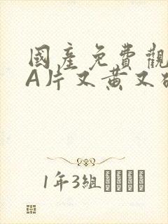 国产免费观看黄A片又黄又硬小说