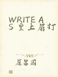 WRITE AS 皇上扇打