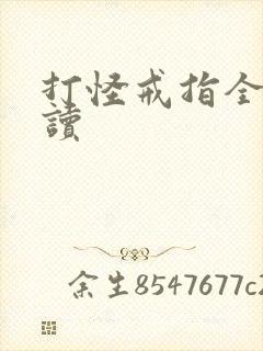 打怪戒指全文阅读