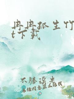 冉冉孤生竹txt下载