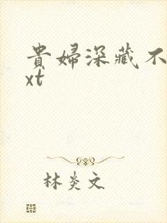 贵妇深藏不露txt