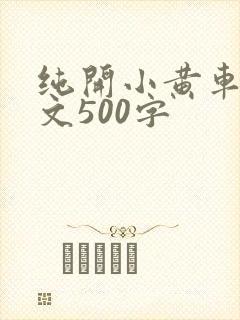纯开小黄车小短文500字
