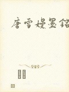 唐雪嫚墨铭阳