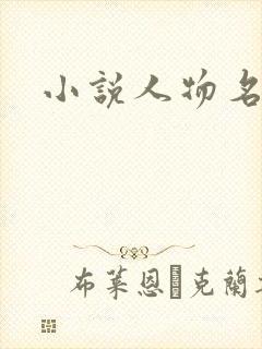 小说人物名