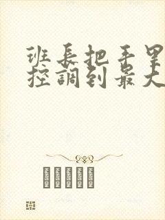 班长把手里的遥控调到最大