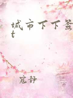城市下下签txt