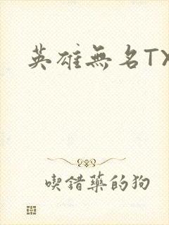 英雄无名TXT