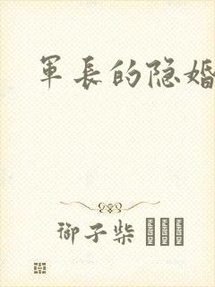 军长的隐婚娇妻