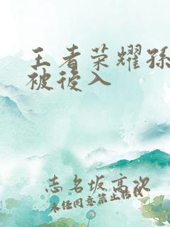 王者荣耀孙尚香被后入