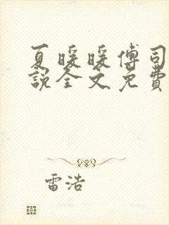 夏暖暖傅司寒小说全文免费阅读