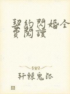 契约闪婚全文免费阅读