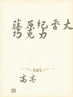 藤原纪香大战黑巧克力