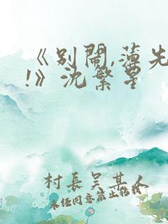 《别闹,薄先生!》沈繁星