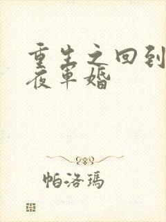 重生之回到新婚夜军婚