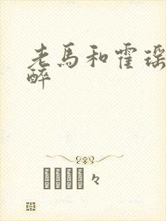 老马和霍瑶瑶喝醉