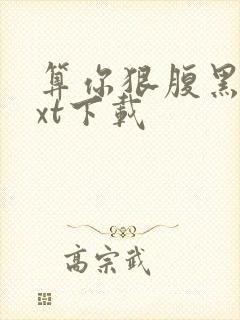 算你狠腹黑男txt下载