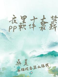 夜里十大禁用app软件最新章节