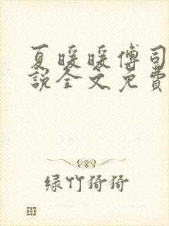 夏暖暖傅司寒小说全文免费阅读