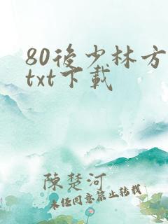 80后少林方丈txt下载