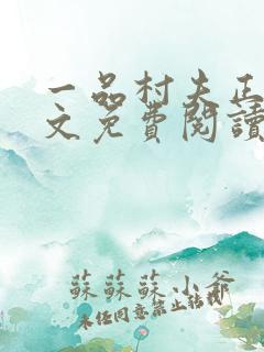一品村夫正版全文免费阅读