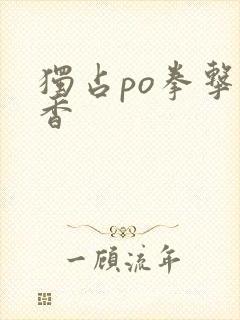 独占po拳击书香