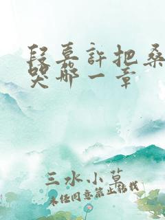 段嘉许把桑稚顶哭哪一章