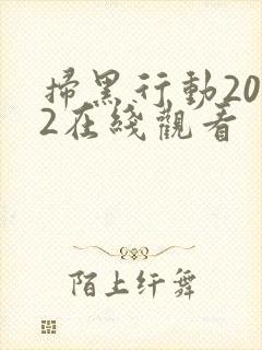 扫黑行动2022在线观看