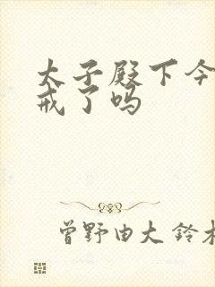 太子殿下今天破戒了吗