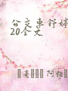 公交车舒婷1一20全文