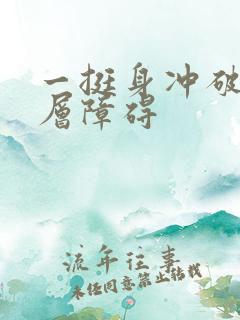 一挺身冲破了那层障碍