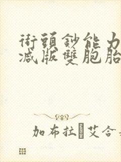 街头钞能力无删减版双胞胎